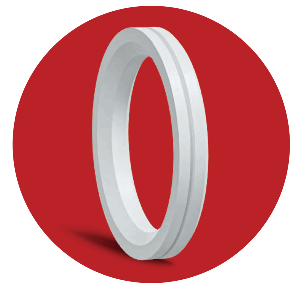 Asientos de teflón ranurado